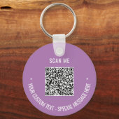 QRコードスキャン情報カスタム文字カラーキーチェーン キーホルダー (裏面)