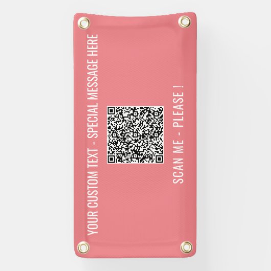 QRコードスキャン情報カスタム文字カラーバナー 横断幕 (縦)