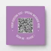 QRコードスキャン情報カスタム文字カラープラーク フォトプラーク (正面)