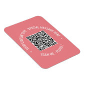 QRコードスキャン情報カスタム文字カラーマグネット マグネット (右側)