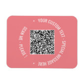 QRコードスキャン情報カスタム文字カラーマグネット マグネット (横)