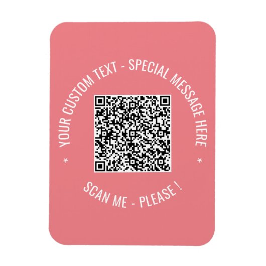 QRコードスキャン情報カスタム文字カラーマグネット マグネット (縦)