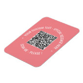  QRコードスキャン情報カスタム文字カラーマグネット マグネット (左側)