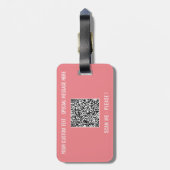 QRコードスキャン情報カスタム文字カラーラゲッジタグ ラゲッジタグ (裏面縦)