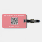 QRコードスキャン情報カスタム文字カラーラゲッジタグ ラゲッジタグ (裏面横)