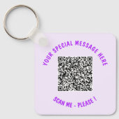 QRコードスキャン情報カスタム文字キーチェーンギフト キーホルダー (正面)