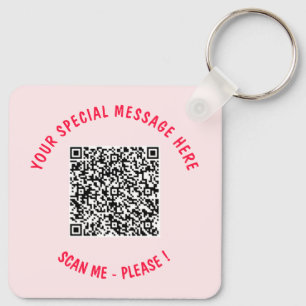 QRコードスキャン情報カスタム文字キーチェーンギフト キーホルダー