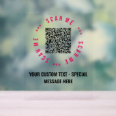 QRコードスキャン情報カスタム文字テーブルテントサイン アクリルサイン (ニュートラル)