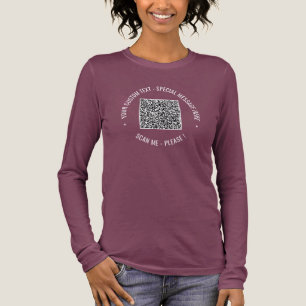 QRコードスキャン情報カスタム文字パーソナライズされた トライブレンドTシャツ