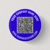 QRコードスキャン情報カスタム文字ボタン色の選択 缶バッジ (正面)