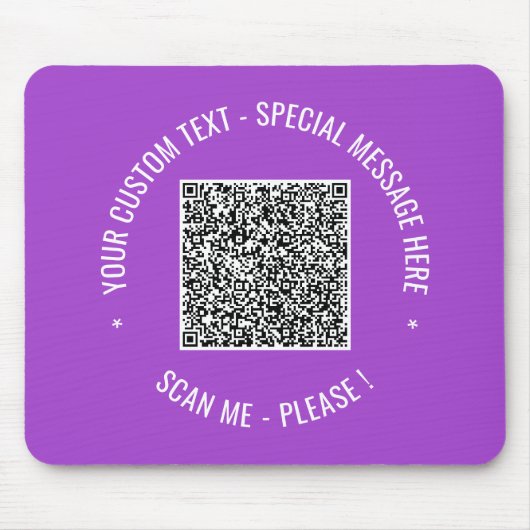 QRコードスキャン情報カスタム文字マウスパッドあなたの色 マウスパッド (正面)