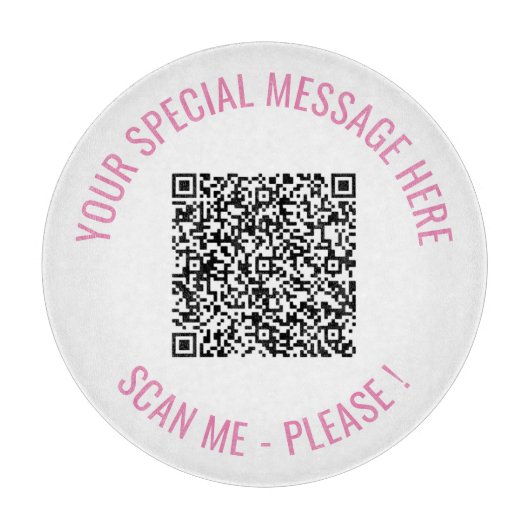 QRコードスキャン情報カスタム文字切断ボード カッティングボード (正面)