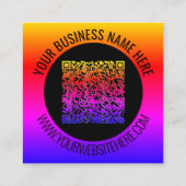 QRコードスキャン情報カスタム文字名刺 スクエア名刺 (裏面)