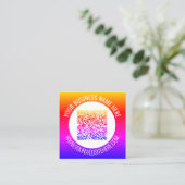 QRコードスキャン情報カスタム文字名刺 スクエア名刺 (スタンド正面)