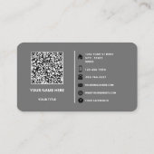 QRコードスキャン情報カスタム文字名刺 名刺 (裏面)