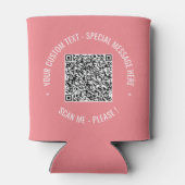 QRコードスキャン情報カスタム文字色クーラーボックス 缶クーラー (裏面)