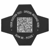  QRコードスキャン情報カスタム文字色パーソナライズされた サッカーボール (フラット)