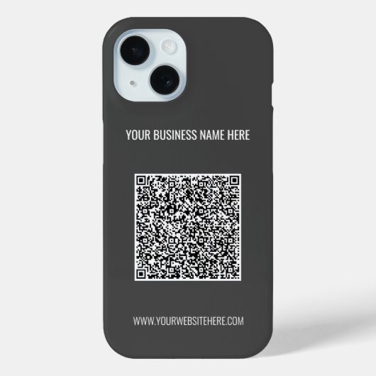 QRコードスキャン情報カスタム文字iPhoneケース Case-Mate iPhoneケース (裏面)