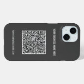 QRコードスキャン情報カスタム文字iPhoneケース Case-Mate iPhoneケース (裏面 (横))
