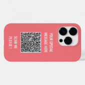 QRコードスキャン情報カスタム文字iPhoneケース Case-Mate iPhoneケース (裏面 (横))