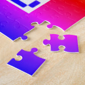 QRコードスキャン情報ジグソーパーソナライズされたパズル ジグソーパズル (側面)