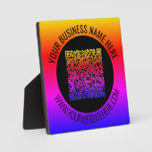 QRコードスキャン情報プラークとカスタム文字 フォトプラーク (正面)