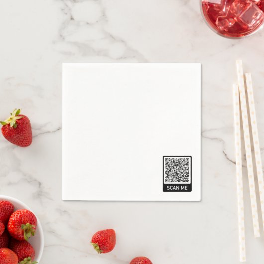 QRコードスキャン情報プロモパーソナライズされたニプキン スタンダードカクテルナプキン (インサイチュ)