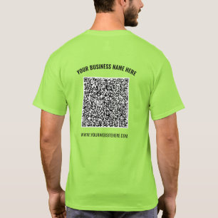 QRコードスキャン情報名WebサイトTシャツギフト Tシャツ