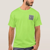 QRコードスキャン情報名WebサイトTシャツギフト Tシャツ (正面)