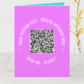 QRコードスキャン情報文字とカラーグリーティングカード カード (黄色い花)