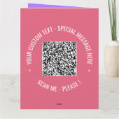 QRコードスキャン情報文字とカラーグリーティングカード カード (裏面)