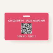 QRコードスキャン情報文字とカラーバッジ バッジ (裏面)