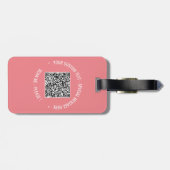 QRコードスキャン情報文字とカラーラゲージタグ ラゲッジタグ (裏面横)