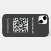 QRコードスキャン情報文字と色iPhoneケース Case-Mate iPhoneケース (裏面 (横))