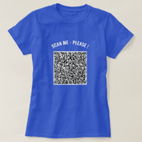 QRコードスキャン情報文字よくはしゃぐTシャツギフト