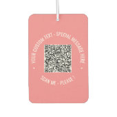 QRコードスキャン情報文字エアフレッシュナー選択カラー カーエアーフレッシュナー (正面)