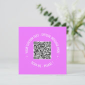 QRコードスキャン情報文字色グリーティングカード カード (スタンド正面)