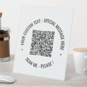 QRコードスキャン文字カスタムペデスタルサイン 台座サイン (インサイチュ)