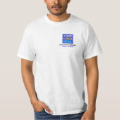 (QRコードスキャン&テキスト) カスタムビジネス会社ロゴ Tシャツ (正面)