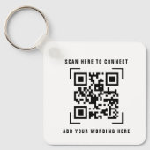 QRコードスキャン |ビジネスロゴのプロモーションキーチェーン キーホルダー (正面)