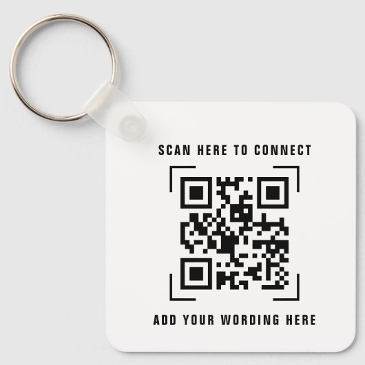 QRコードスキャン |ビジネスロゴのプロモーションキーチェーン キーホルダー (正面)