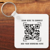 QRコードスキャン |ビジネスロゴのプロモーションキーチェーン キーホルダー (正面)