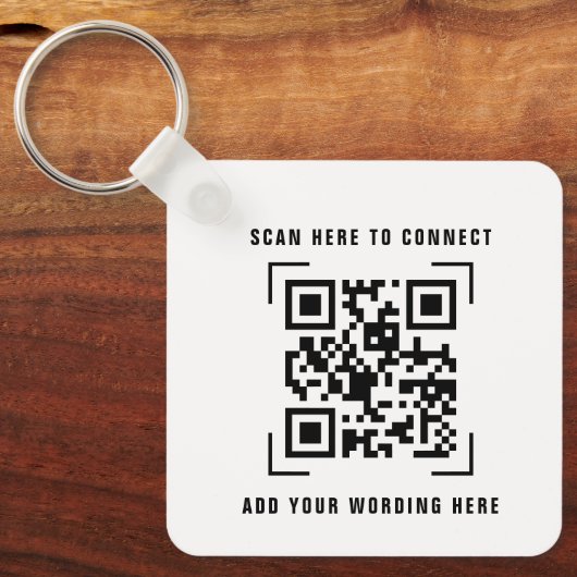 QRコードスキャン |ビジネスロゴのプロモーションキーチェーン キーホルダー (正面)