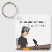 QRコードスキャン |ポッドキャ図解入りの、写真付きのストのプロモーション キーホルダー (正面)