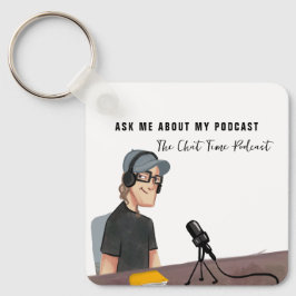 QRコードスキャン |ポッドキャ図解入りの、写真付きのストのプロモーション キーホルダー