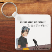 QRコードスキャン |ポッドキャ図解入りの、写真付きのストのプロモーション キーホルダー (正面)