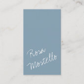 QRコードスクかわいらしリプト淡い色のアーティザンブルー 名刺 (正面)