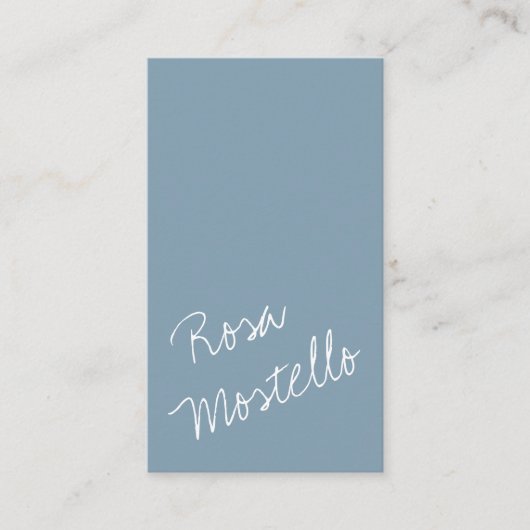 QRコードスクかわいらしリプト淡い色のアーティザンブルー 名刺 (正面)