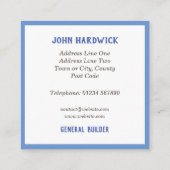 QRコードスクエアビジネスカード付き汎用ビルダー スクエア名刺 (裏面)