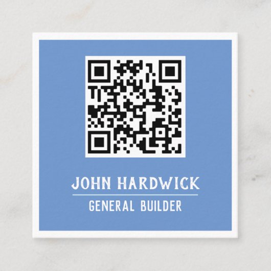 QRコードスクエアビジネスカード付き汎用ビルダー スクエア名刺 (正面)